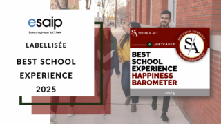 Classement : l’Esaip, labellisée Best School Experience par Speak & Act