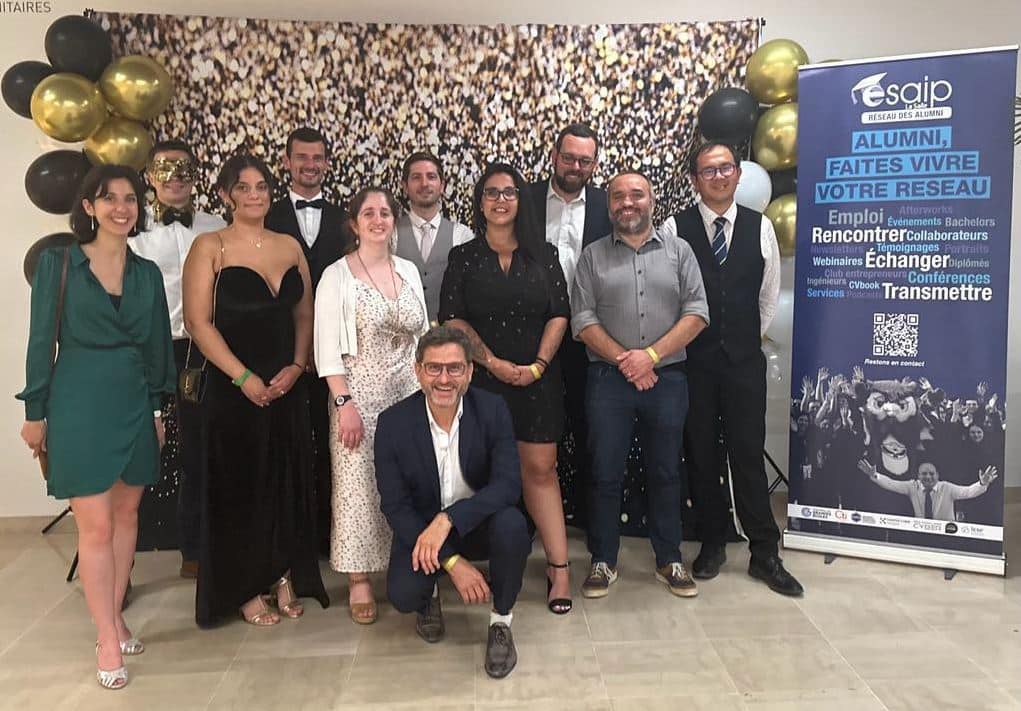 Amélie Goudal et Fabrice Delouche en présence d'Alumni Esaip à la remise de diplômes et du Gala 2023